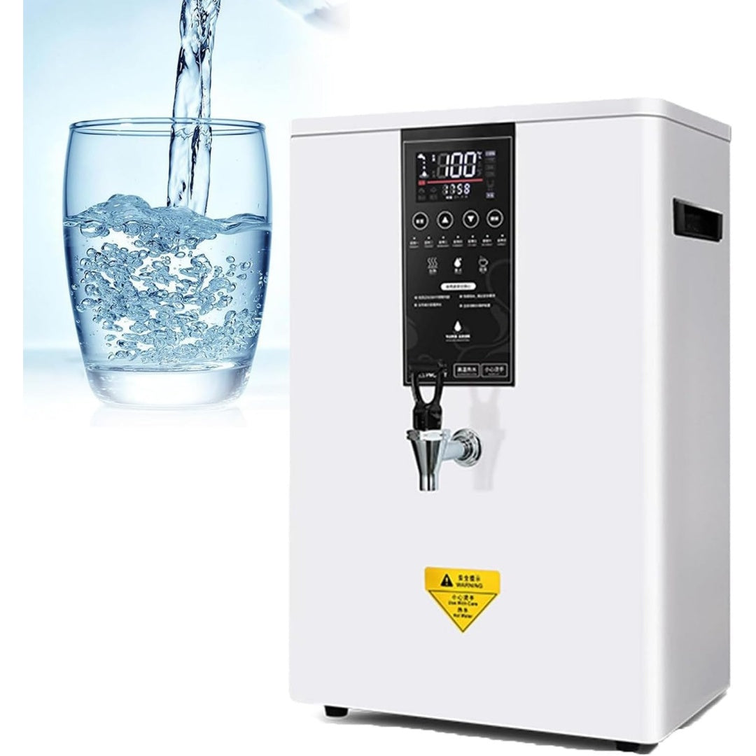 Acqua da servire attraverso un rubinetto con display di lettura e con indicatore del livello dell'acqua