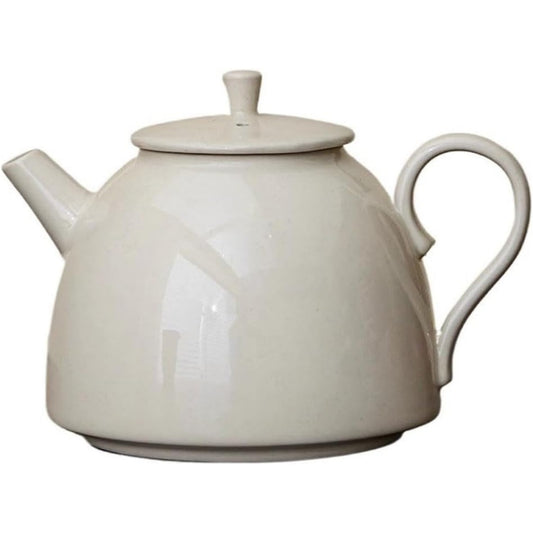 Un bollitore senza base elettrica per l'acqua da bere con filtro per le foglie e in ceramica