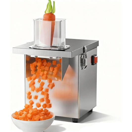 Preparazione degli ingredienti in un robot da cucina con spessore di taglio regolabile