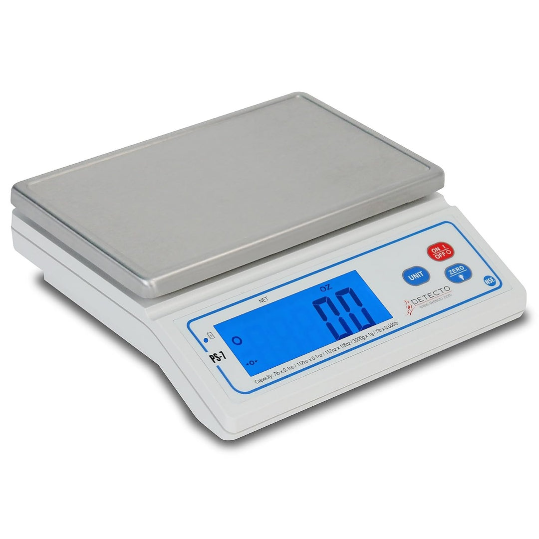 Quantita degli alimenti lette sul display con indicatore digitale e di colore bianco