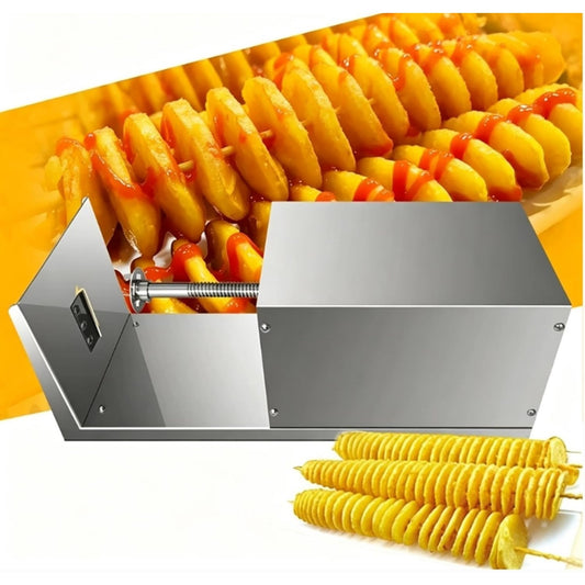 Taglio a fette su un apparecchio con carrello con elementi in acciaio inox